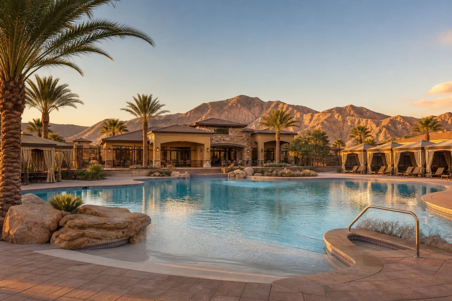 Resort-style pool in a Las Vegas 55-plus community