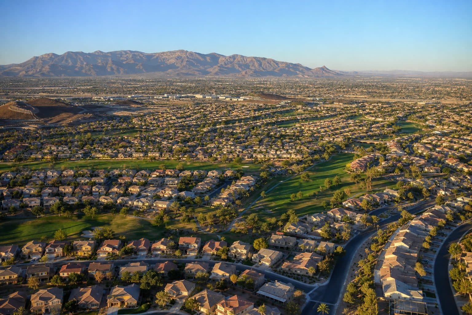 Aerial photograph of the Las Vegas housing market